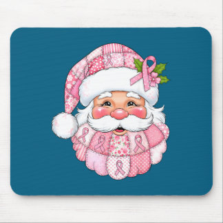 Mousepad Nk Patchwork Santa Breast Cancer Awareness Christm