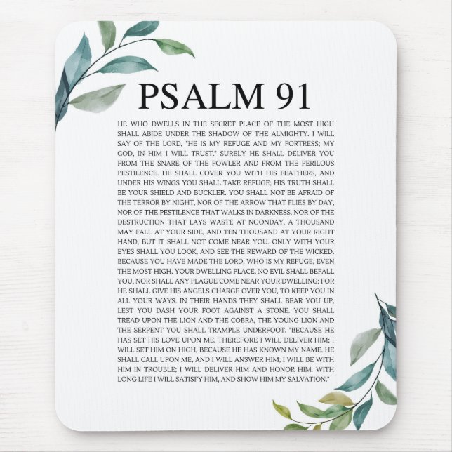Mousepad NKJV Psalm 91 (Frente)