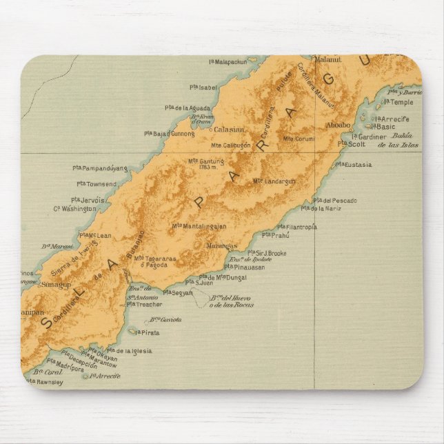 Mousepad No 25 South Paragua, Balabac (Frente)