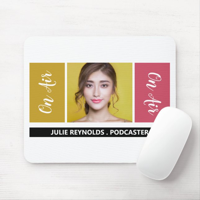 Mousepad No Ar - Podcaster Photo - Retro Podcast (Com mouse)