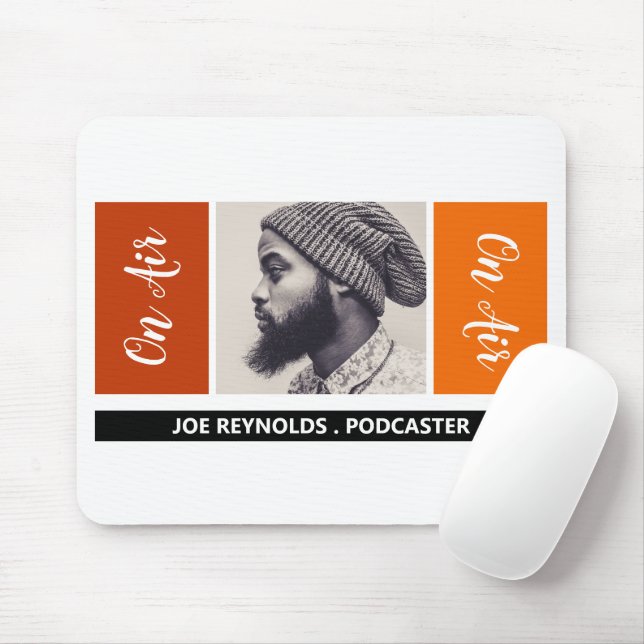 Mousepad No Ar - Podcaster Photo - Retro Podcast (Com mouse)