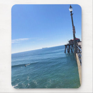 Mousepad No Cais, praia de Huntington, Califórnia