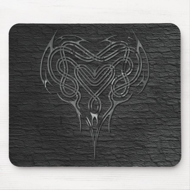 Mousepad Nó celta do coração do metal com parede (Frente)