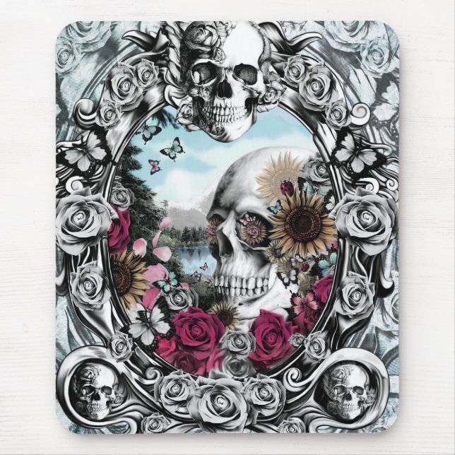 Mousepad No crânio do espelho. (Frente)