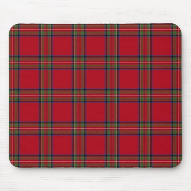 Mousepad no design real do Tartan de Stewart (Frente)