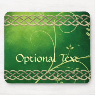 Mousepad Nó e Folhas Verde Céltico