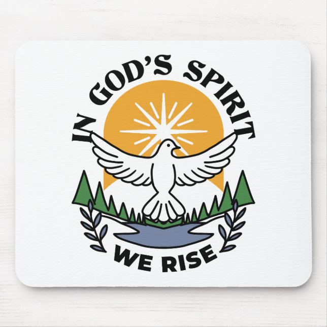 Mousepad No espírito de Deus que levanta - fé e liberdade (Frente)