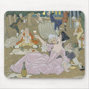 Mousepad No gramado, ilustração para "Fetes Galantes" per