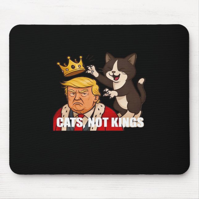 Mousepad No Kings Anti Cats Funny Classic Style (Frente)