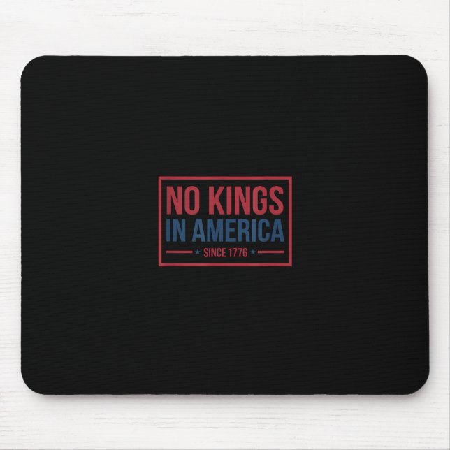 Mousepad No Kings In America Since 1776 Patriotic Retro Cla (Frente)
