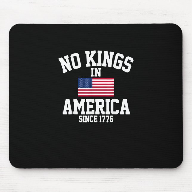 Mousepad No Kings In America USA Flag Retro Cool Style (Frente)