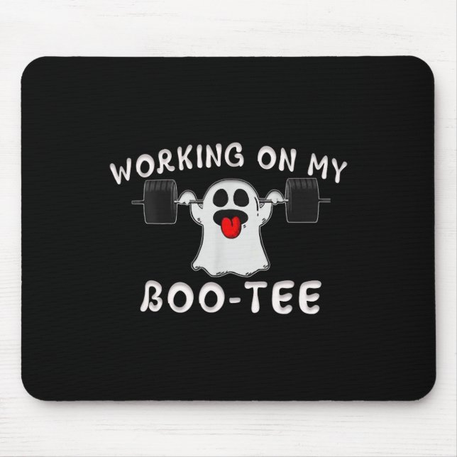 Mousepad No meu ginásio de trabalho do Tee Halloween (Frente)