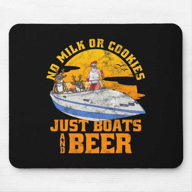 Mousepad No Milk Or Cookies Just Boats And Beer Christmas I (Frente)