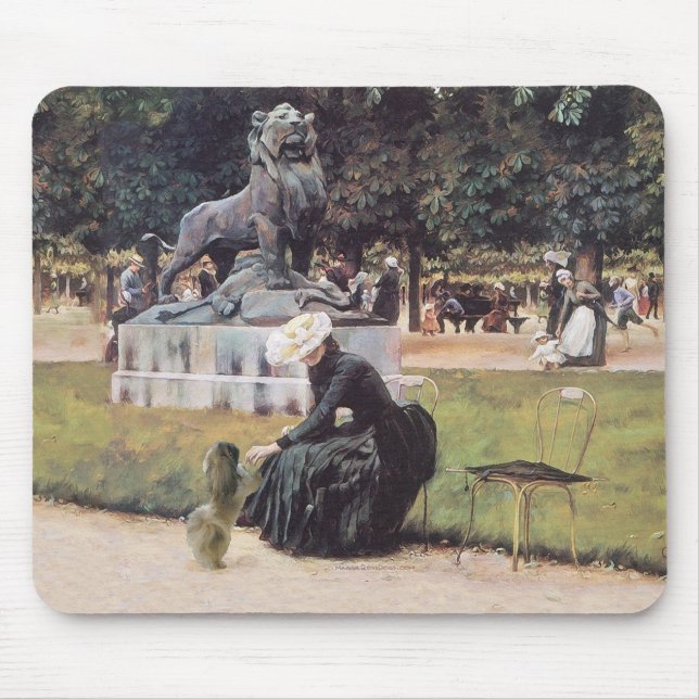Mousepad No Parque com Pequinês (Frente)