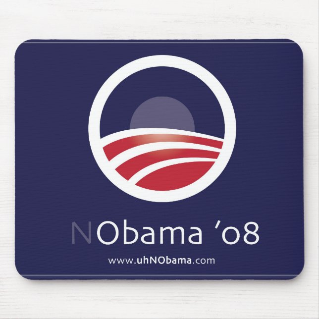 Mousepad NObama para o tapete do rato do presidente 08 (Frente)