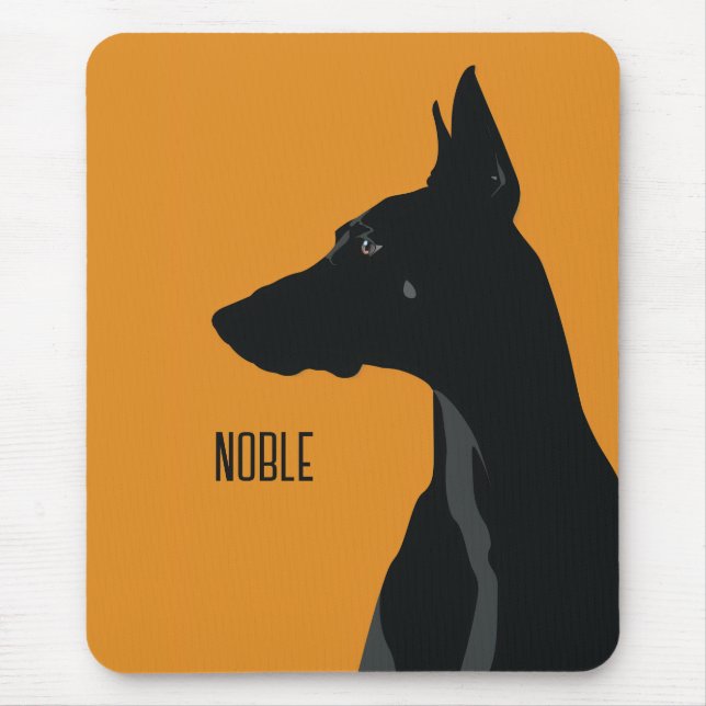 Mousepad Noble Black Doberman (Frente)