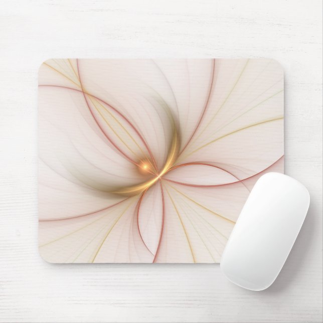 Mousepad Nobre Arte Fractal De Cobre E Dourada Abstrato mod (Com mouse)