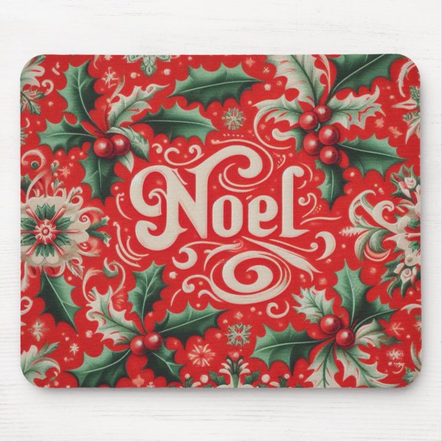 Mousepad Noel Vermelho e Verde (Frente)