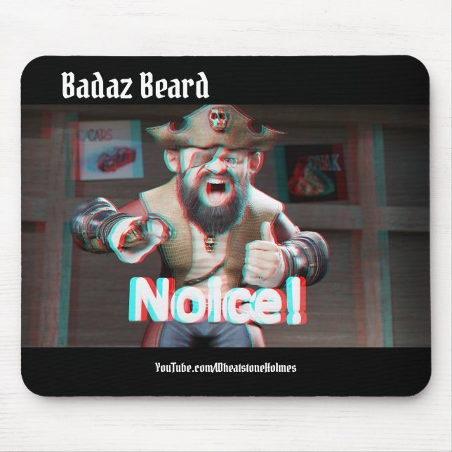 Mousepad Noice! Badaz Beard 3D (Frente)