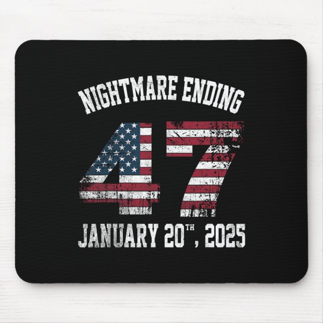 Mousepad Noite Assustadora Terminando 20 de janeiro de 2025 (Frente)
