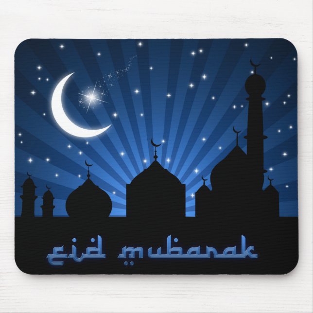 Mousepad Noite Azul da Mesquita Eid (Frente)