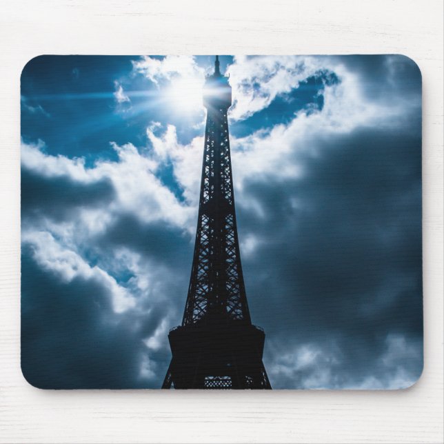 Mousepad Noite Azul da Torre Eiffel (Frente)