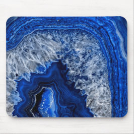 Mousepad Noite Azul Indigo Agate Mineral Quartz Gemstone