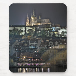 Mousepad Noite da catedral do castelo de Praga St.Vitus