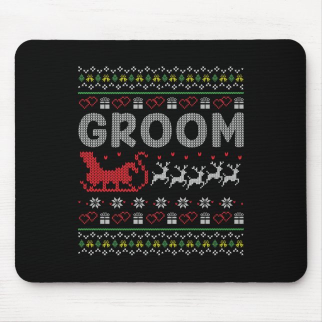 Mousepad Noite de Natal da Noite de Natal Feliz Casal Gi (Frente)
