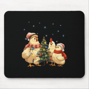 Mousepad Noite de Natal de frango Luz Fazenda Animal Engraç