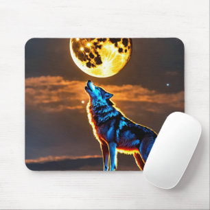 Mousepad Noite de Sussurro: Pad do Mouse Wolf Moon
