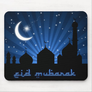 Mousepad Noite do azul da mesquita de Eid