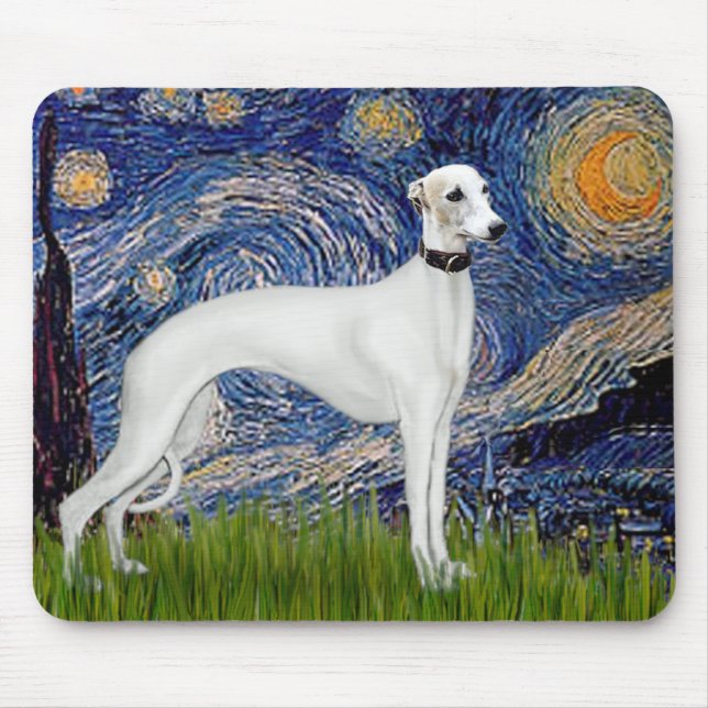 Mousepad Noite Estrelada - Whippet (11b) (Frente)