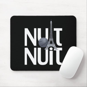 Mousepad Noite Noite Noite de Basquete Palavra Francesa Tor
