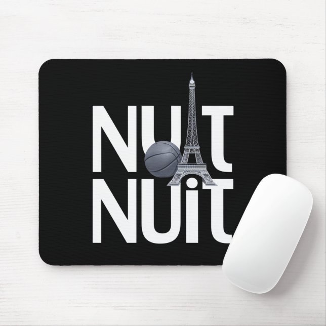 Mousepad Noite Noite Noite de Basquete Palavra Francesa Tor (Com mouse)