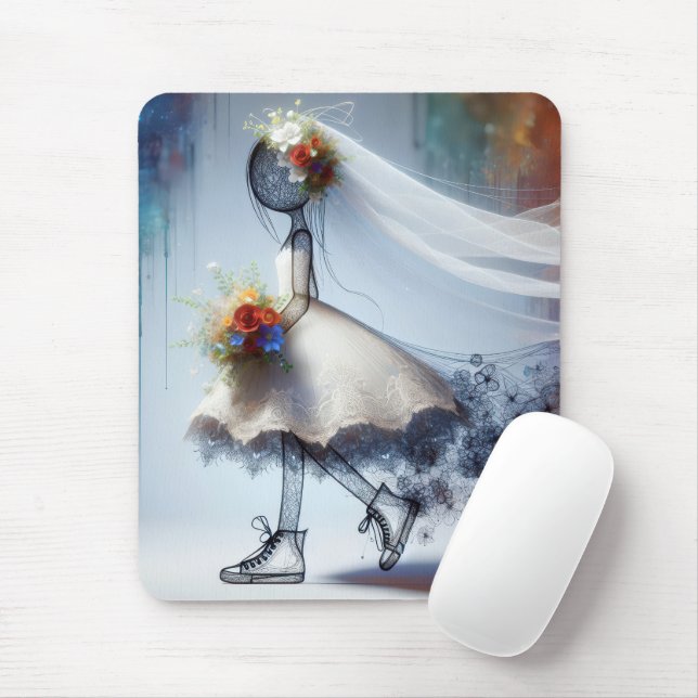Mousepad Noiva Caprichosa de Tênis (Com mouse)