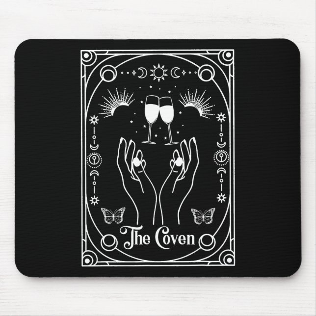 Mousepad Noiva de Covens Góticos e Bruxa Tarot Halloween So (Frente)
