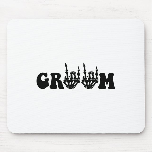 Mousepad Noiva de Groom Skeleton Gothic Halloween Bach (Frente)