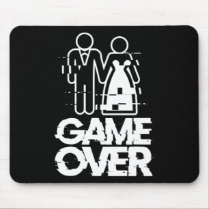 Mousepad Noiva do Glitch Game Over Noivo Casamento Engraçad