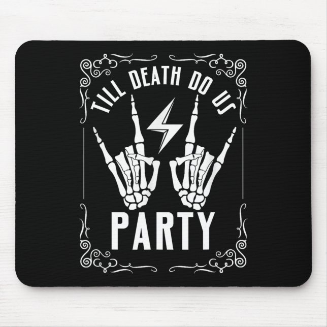Mousepad Noiva do Halloween Até que a Morte Nos Separe Esqu (Frente)