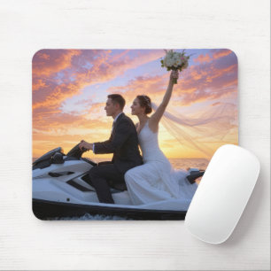 Mousepad Noiva e Noivo em uma Jet Ski