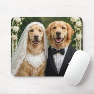 Mousepad Noiva e Noivo Golden Retriever