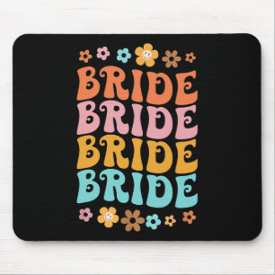 Mousepad Noiva Eu Faço Tripulação Retro Groovy Despedida de