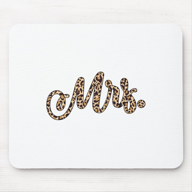 Mousepad Noiva Noiva, Sra. Leopard Imprima Casamento Corres (Frente)