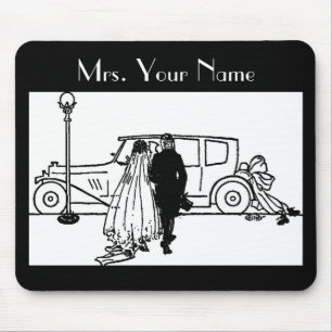 Mousepad noiva & noivo do vintage dos anos 20