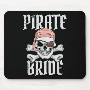 Mousepad Noiva Pirata Caveira de Pirata & Ossos Cruzado