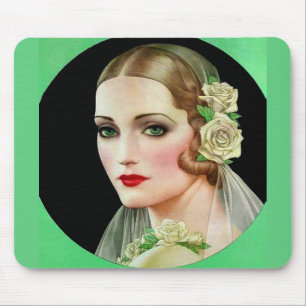 Mousepad noiva rosa branca