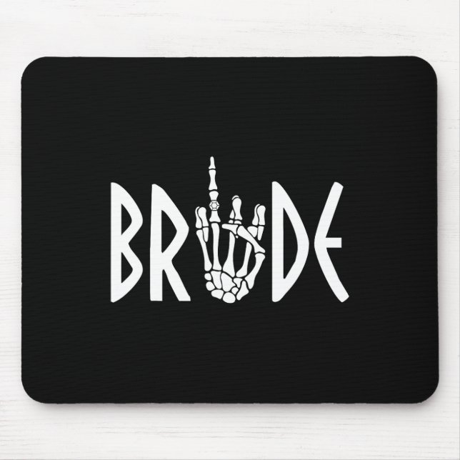 Mousepad Noivado de Casamento Gótico do Groom Skeleton Hall (Frente)