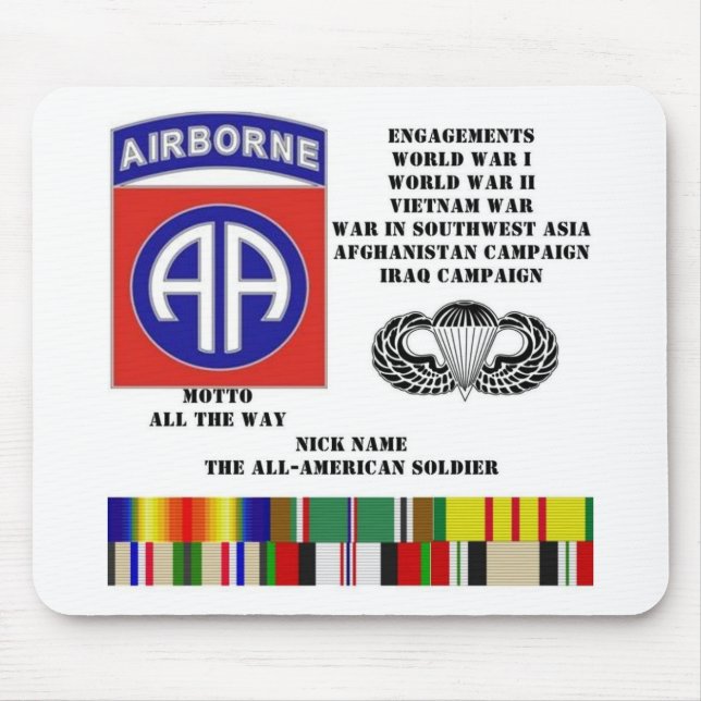 Mousepad Noivados da 82nd divisão aerotransportada (Frente)
