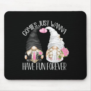 Mousepad Noivas Gnômicas Engraçadas Presente de Chuva de Ca